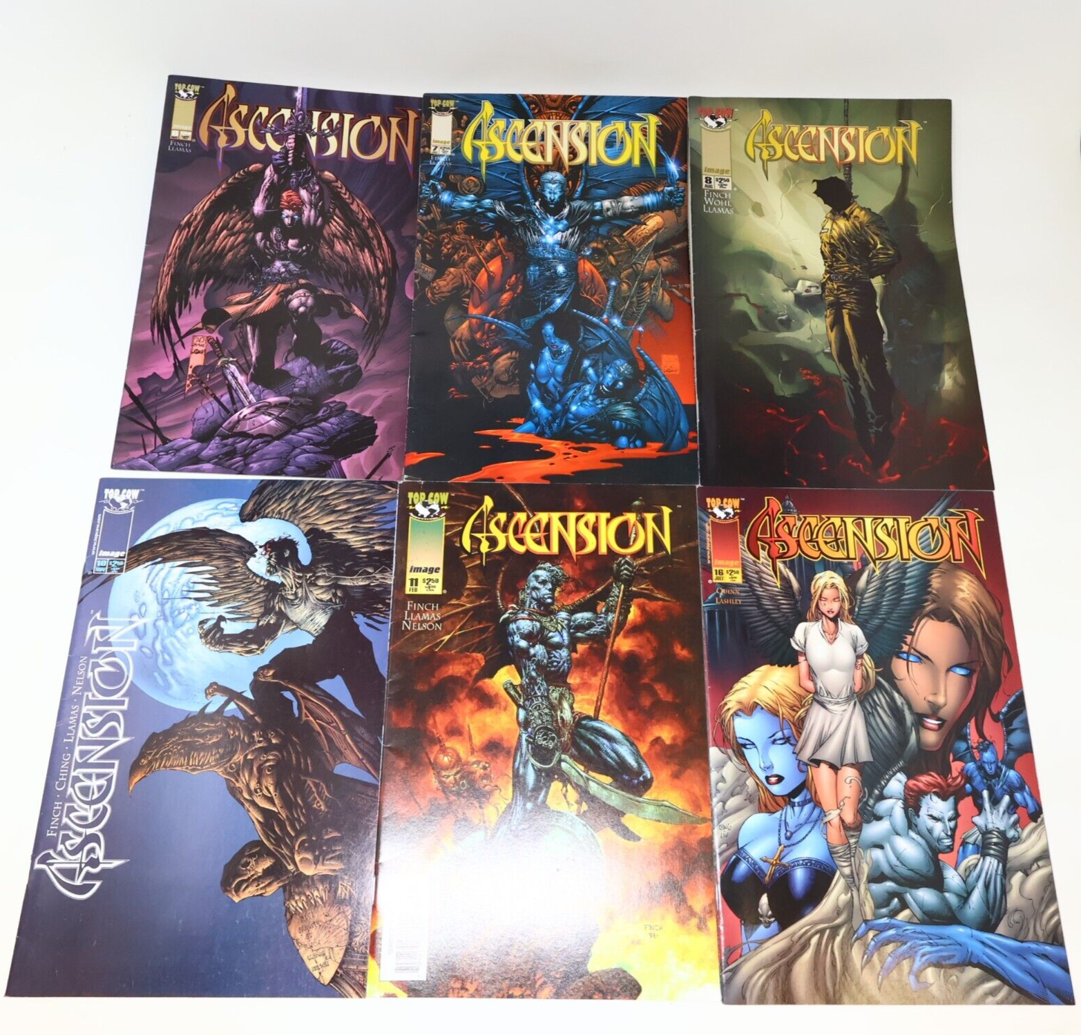 Lot 9 Comics Ascension #6-8 10-11 16 19-20 22 David Finch/Victor Llamas 90s