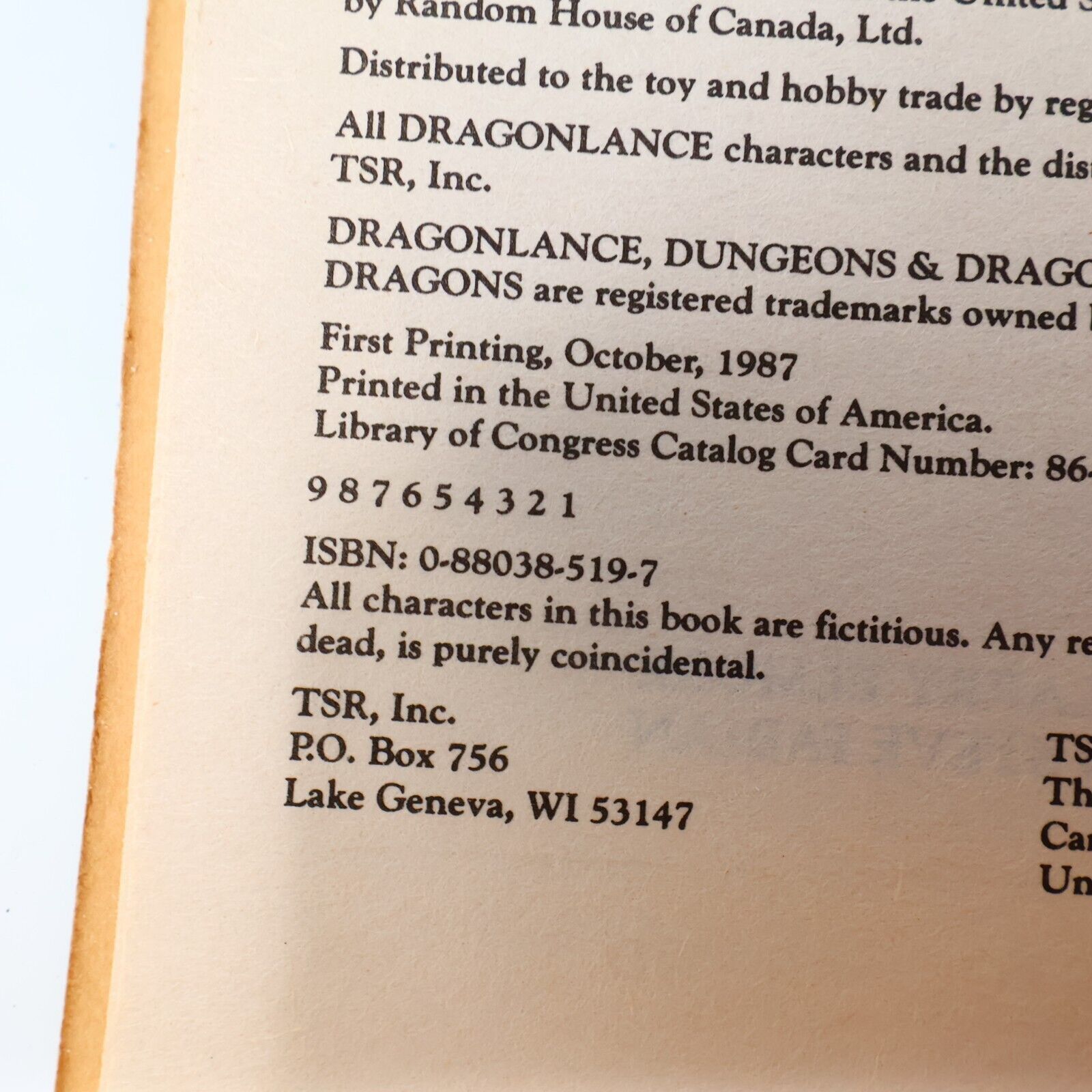 1987 Tales #3 Love and War DragonLance Weis/Hickman TSR Fantasy 1st Print PB 80s