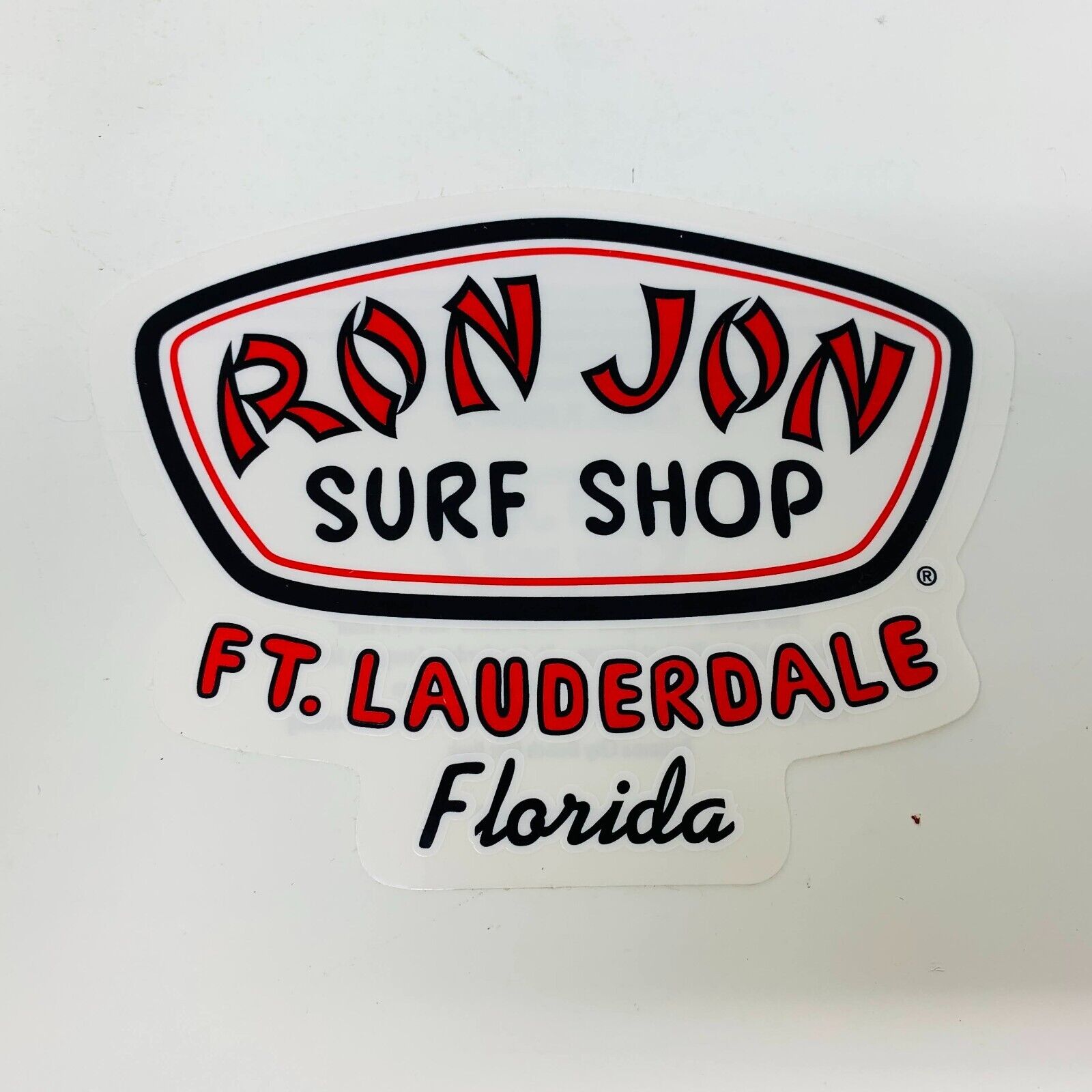 Lot of 2 Ron Jon Surf Shop Stickers 50th Anniversary/FT. Lauderdale Florida