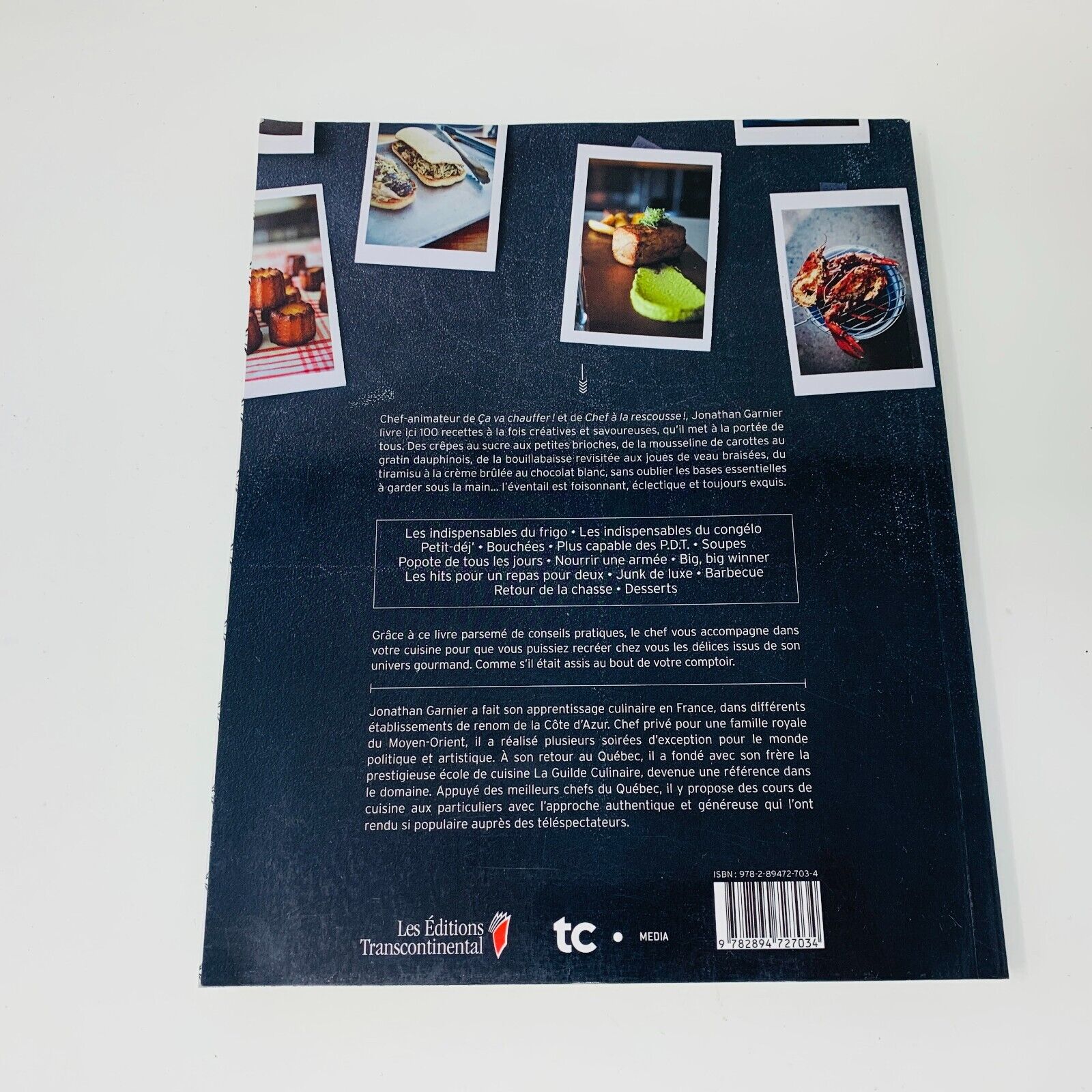 2013 Entre Nous de Jonathan Garnier Livre de Recettes Cuisine Signé en Français
