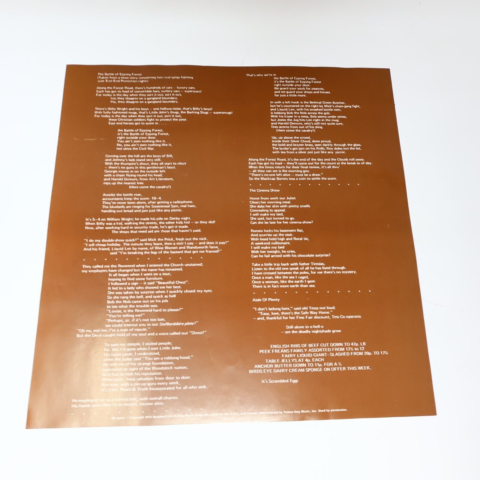 Genesis Selling England By The Pound LP Record Charisma FC 6060 Canada 1973
