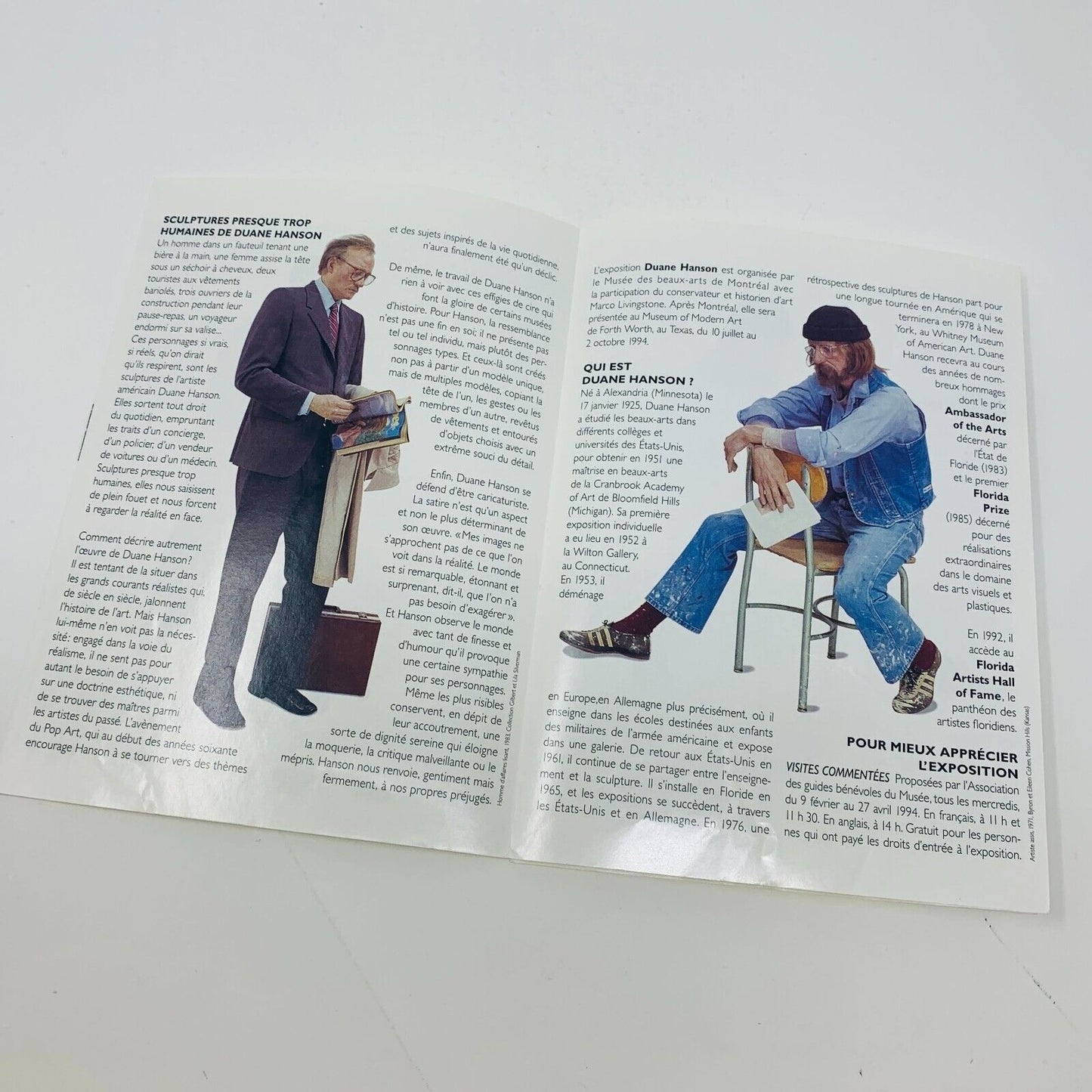 1994 Duane Hanson Musée des Beaux-Arts de Montréal Français Livre Sculptures 