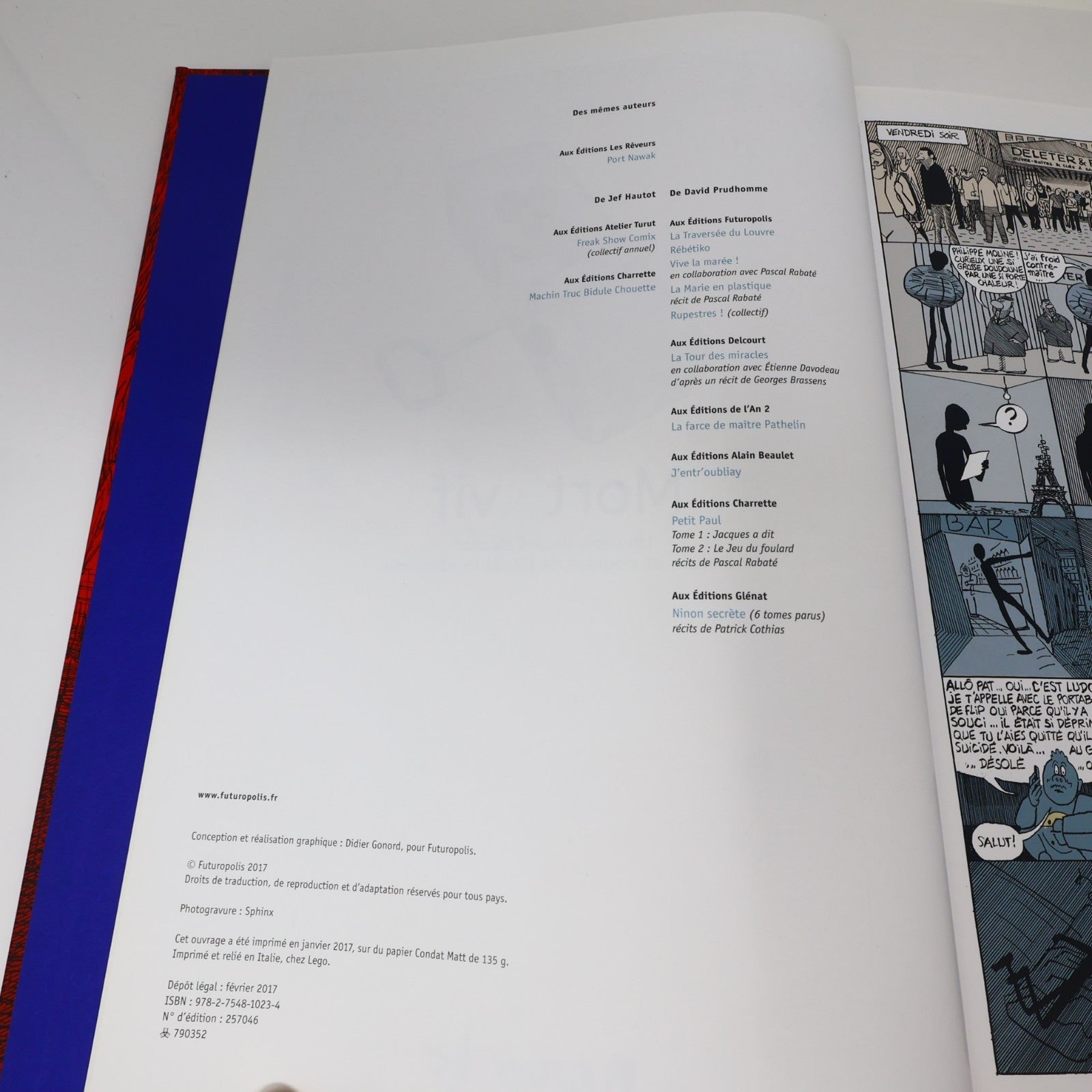 Mort et Vif Jean-François Hautot/David Prudhomme Futuropolis 2017 HC Français Bd