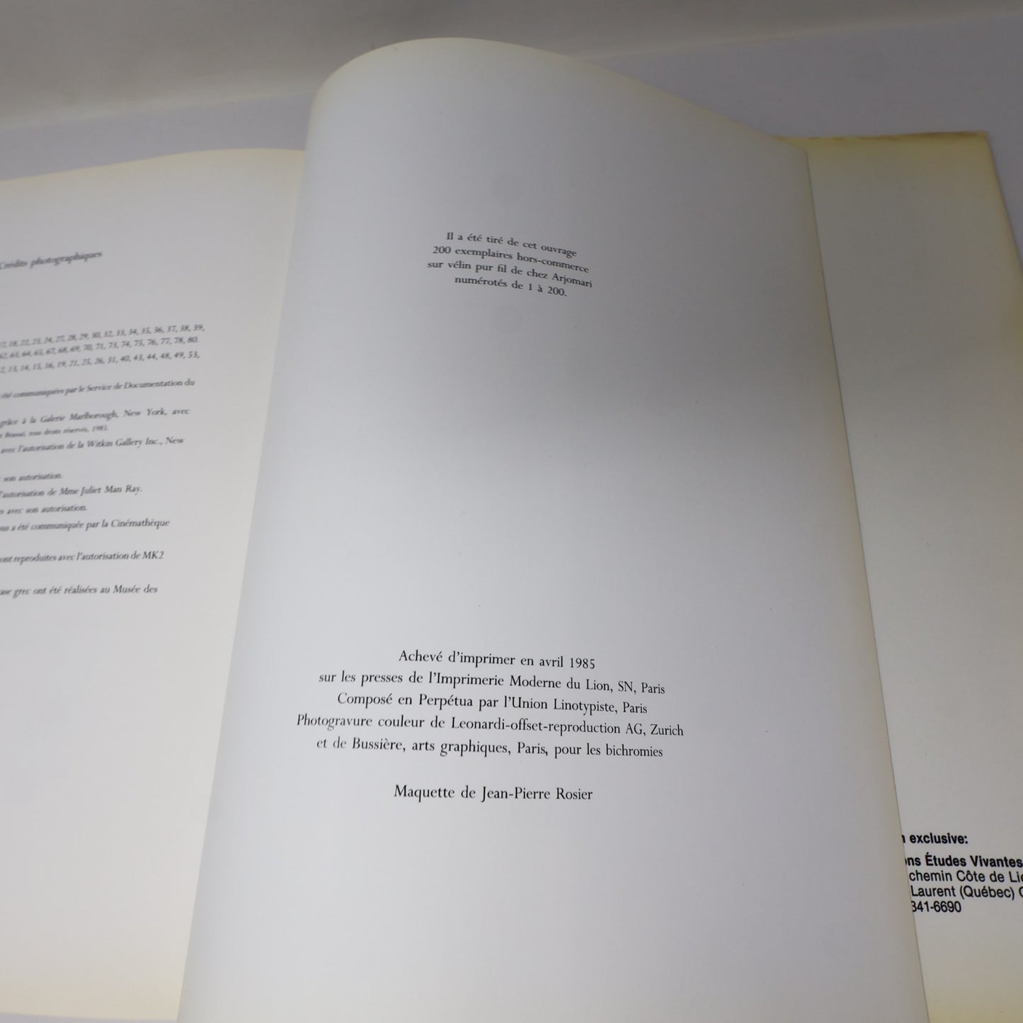 Pablo Picasso Rencontre à Montréal Art Catalogue d'Exposition 1985 HC Français
