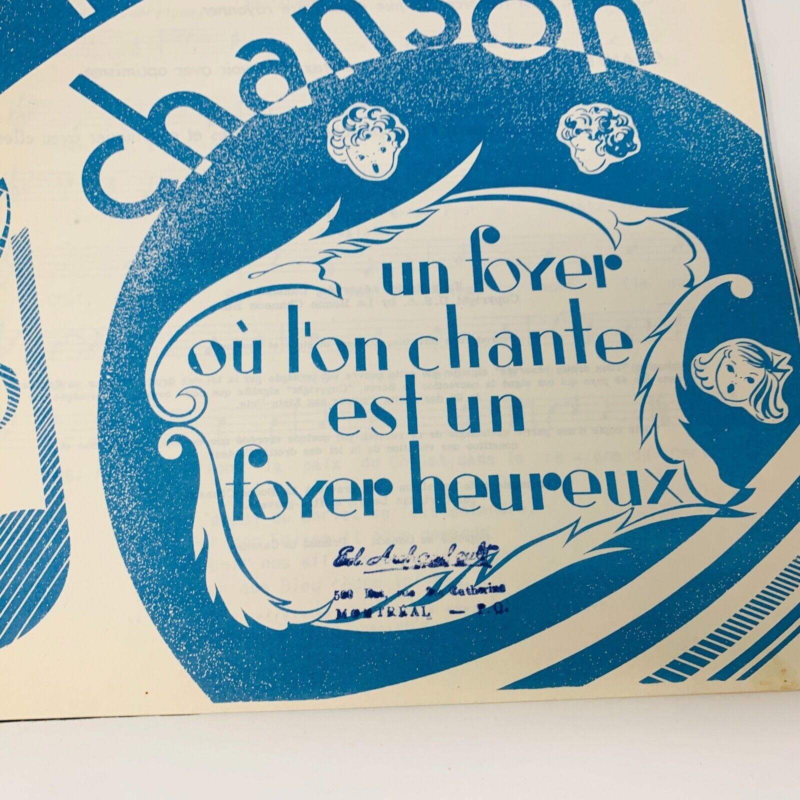1940s La Bonne Chanson Troisième Album 101-150 Partitions St-Hyacinthe Français