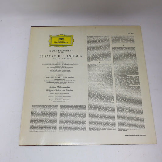 Herbert von Karajan Strawinsky Le Sacre du Printemps Berliner LP Record 138 920