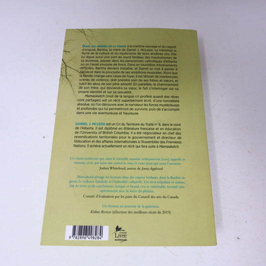 2020 Mamaskatch une Initiation Crie Darrel J. Mcleod Biographie Canada Vlb Livre