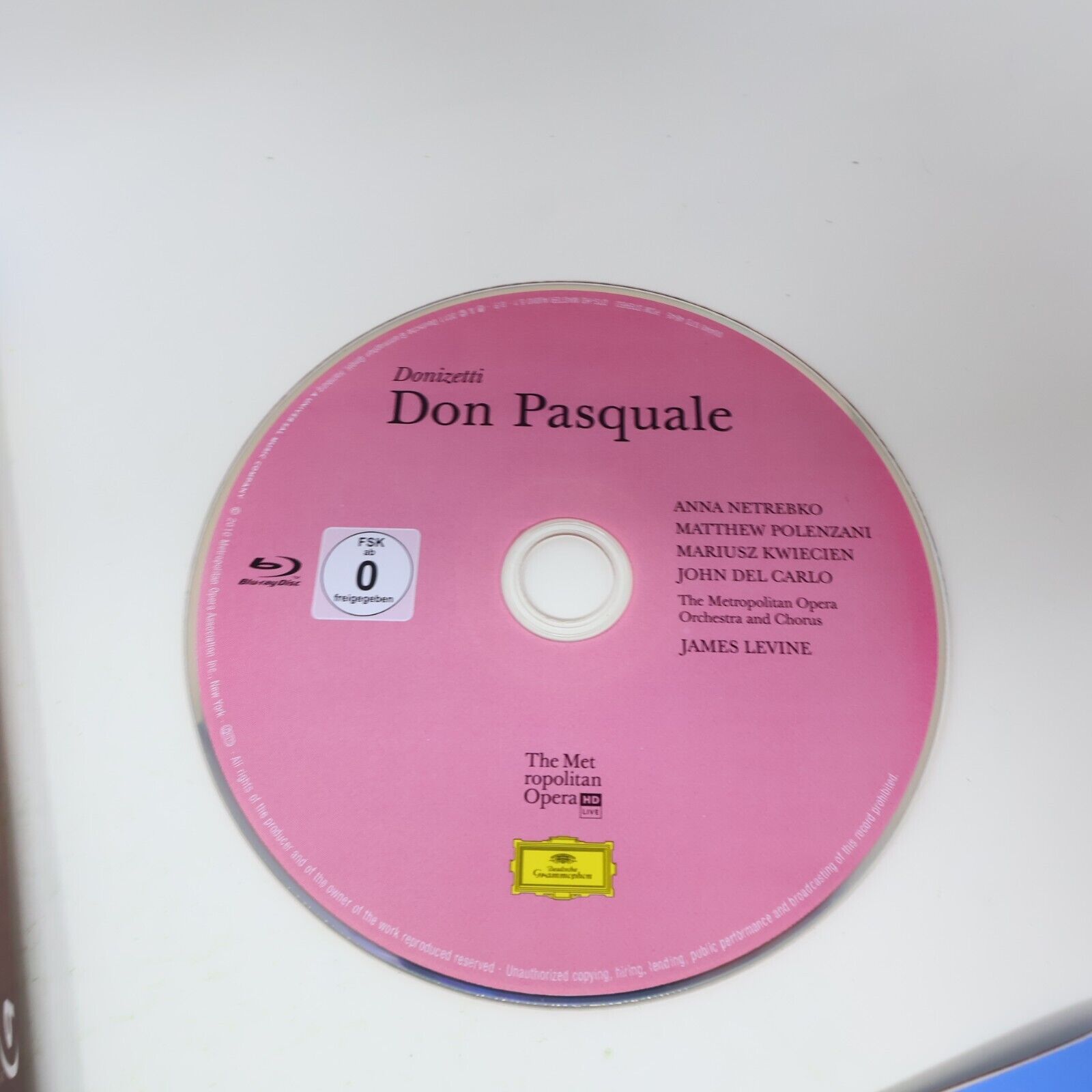 Donizetti Don Pasquale Metropolitan Opera Blu-Ray 2011 James Levine A. Netrebko