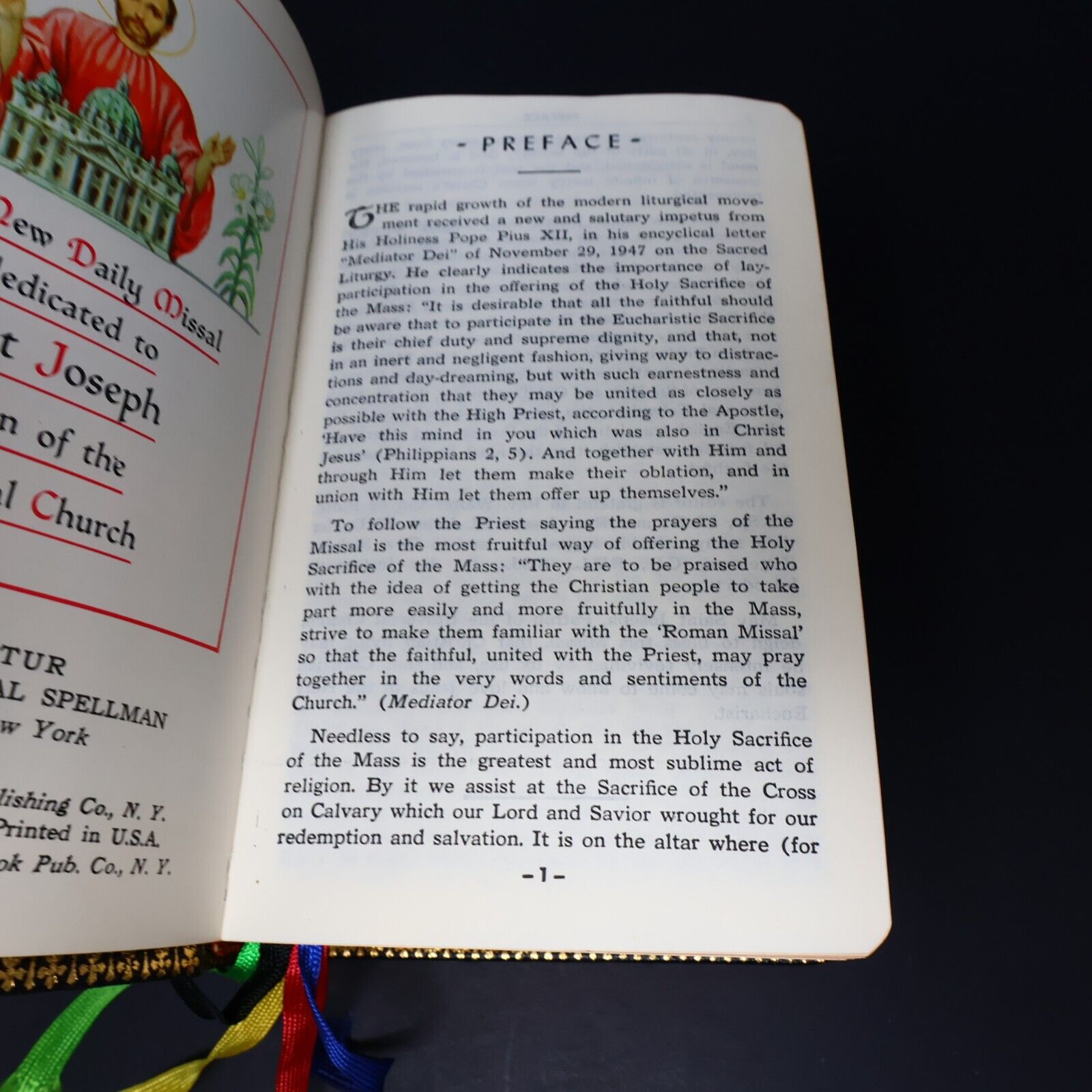 1964 Saint Joseph Daily Missal Religion Confraternity Version Book PB 60s