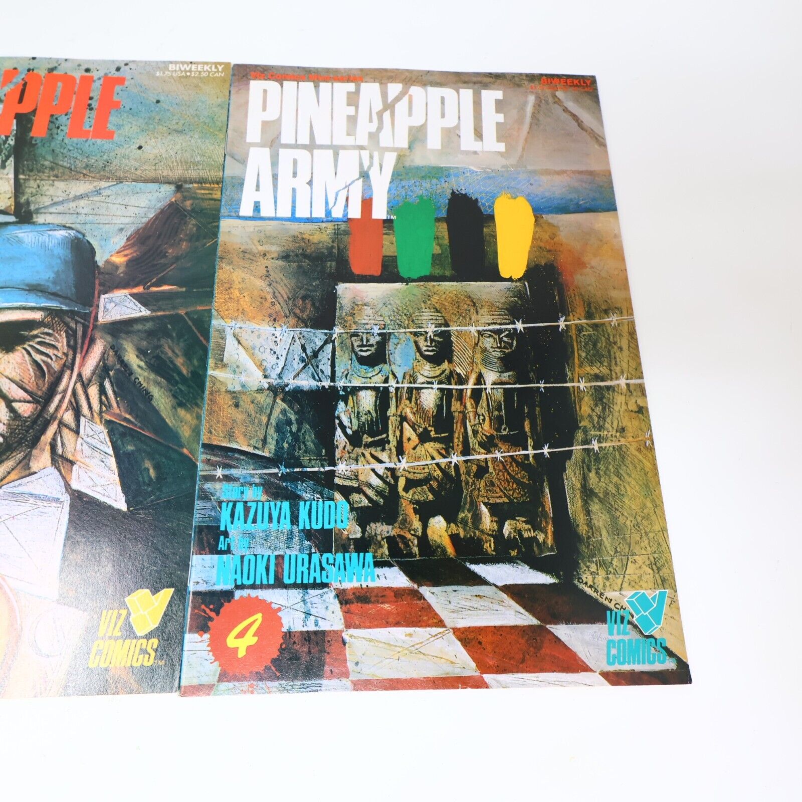 Lot 3 Comics Pineapple Army #1 3-4 Kazuya Kudo/Naoki Urasawa Viz Manga 90s