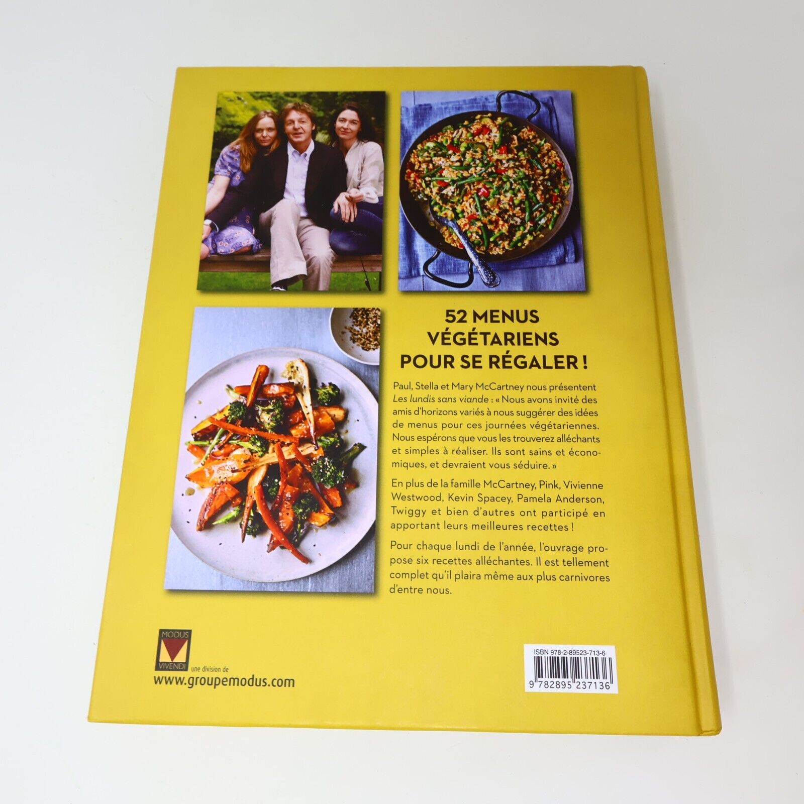 2012 Les Lundis Sans Viande Cuisine Recettes Végétarisme Français Paul McCartney