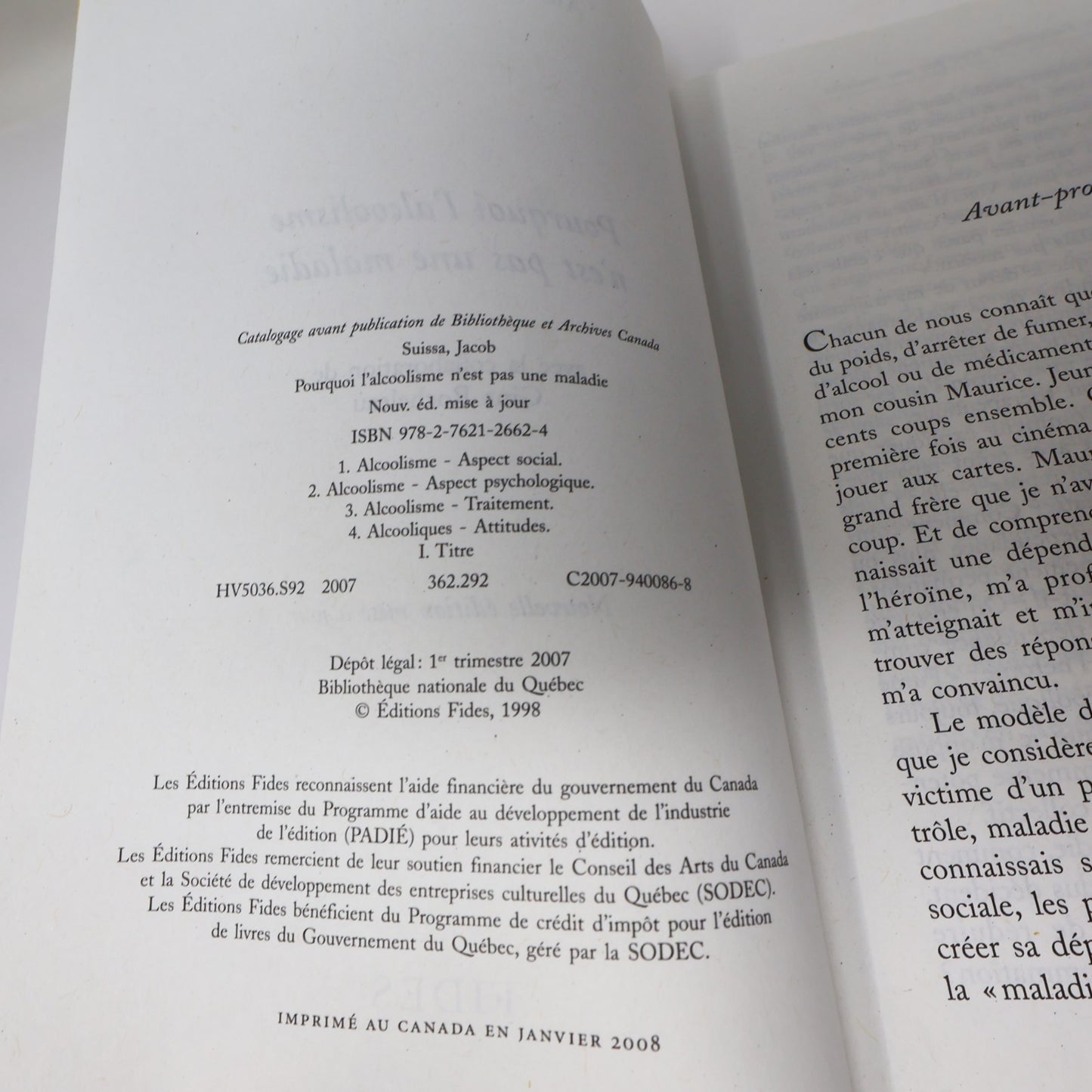Pourquoi l'Alcoolisme n'est pas une Maladie Nouvelle Édition Amnon Jacob Suissa
