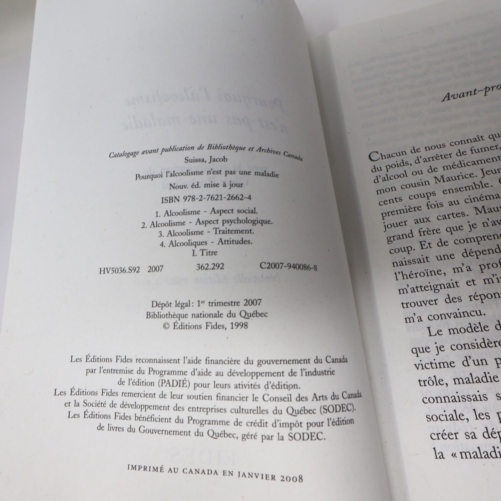 Pourquoi l'Alcoolisme n'est pas une Maladie Nouvelle Édition Amnon Jacob Suissa