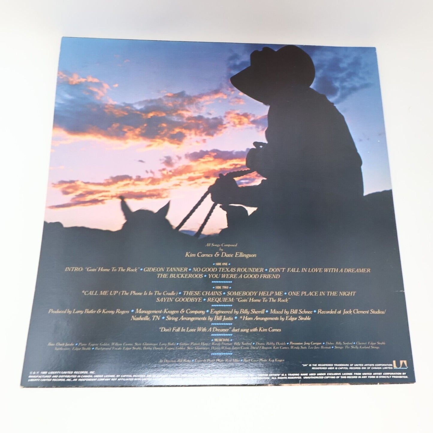 Kenny Rogers Gideon LP Record Vinyl 1980 United Artists Records LOO-1035 Canada