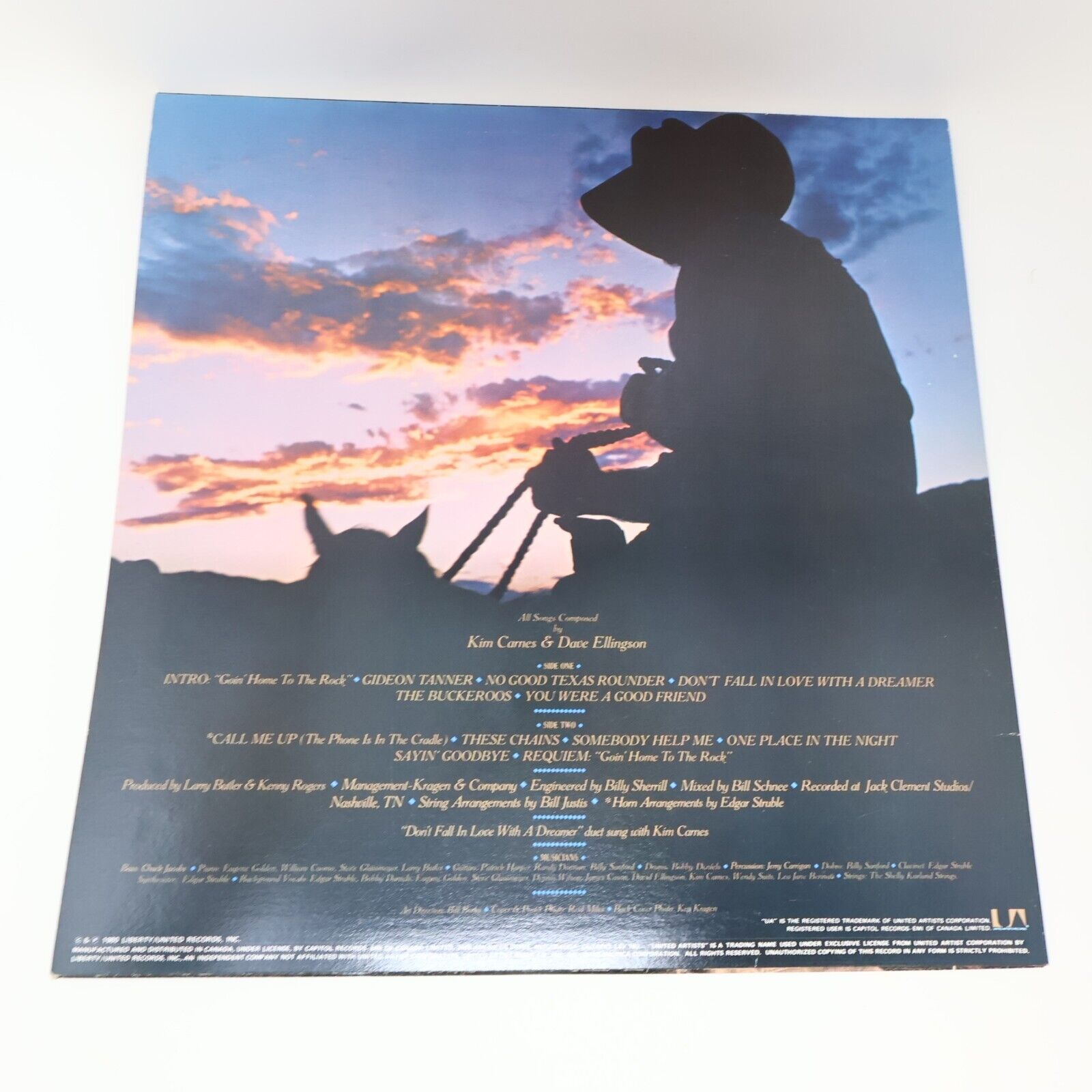 Kenny Rogers Gideon LP Record Vinyl 1980 United Artists Records LOO-1035 Canada
