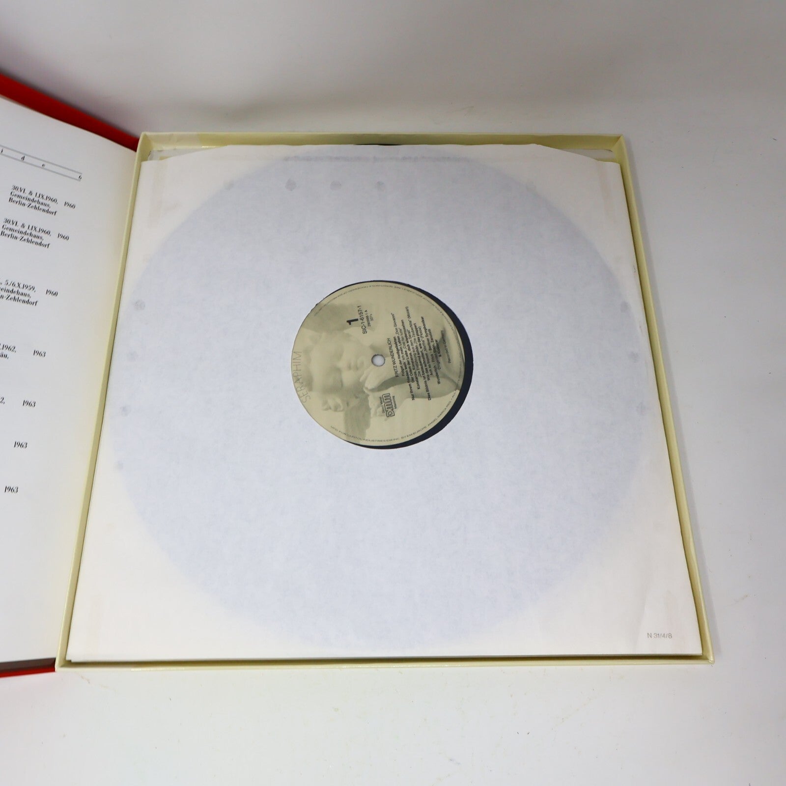 The Art of Fritz Wunderlich Tenor Seraphim 3x LP Record Vinyl Box Set SIC-6157
