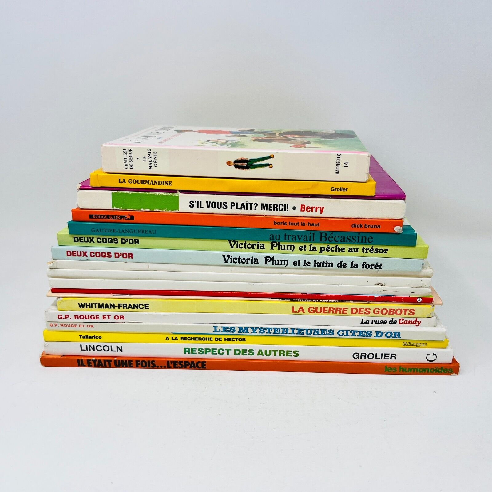 Lot 19 Livres Enfants Vintages Français French Children Bundle Candy Cités d'Or