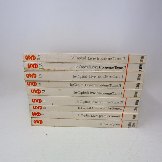 Le Capital #1-8 Lot 9 Livres Karl Marx Éditions Sociales Série Complète Français