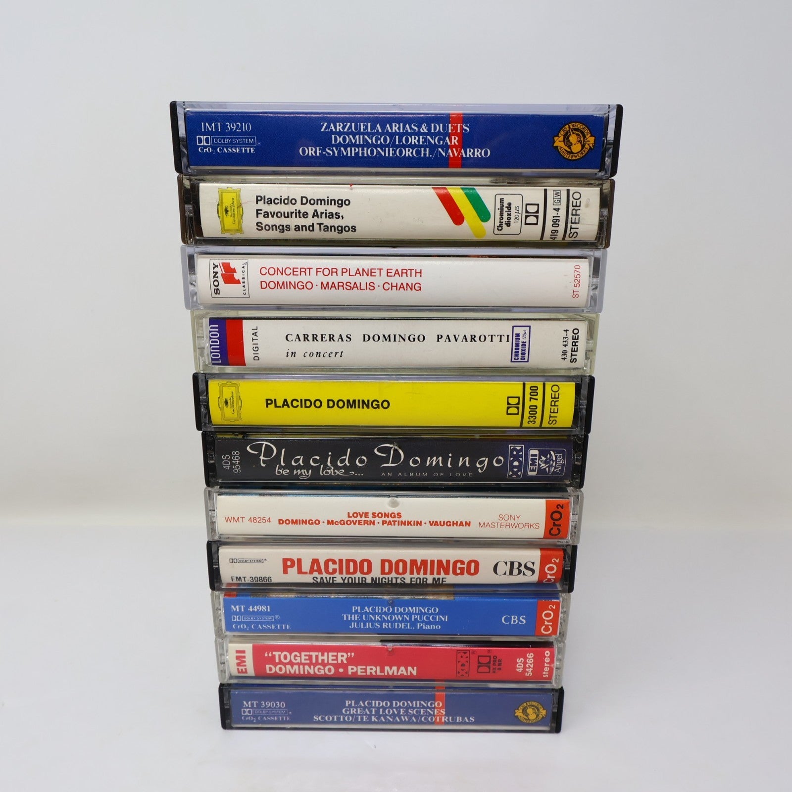 Placido Domingo 11 Cassettes Lot Arias/Save your Nights for Me/Unknown Puccini