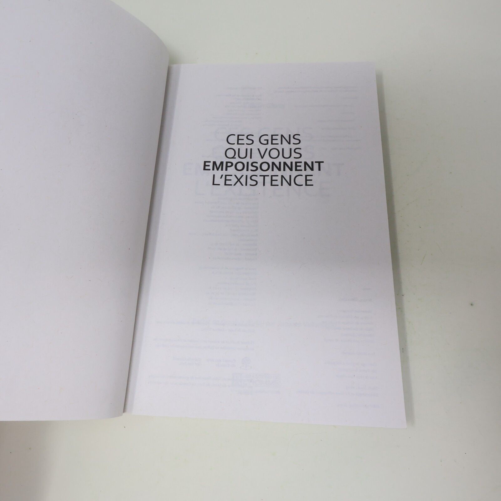 2013 Ces Gens qui Vous Empoisonnent l'Existence Lillian Glass De L'homme Livre