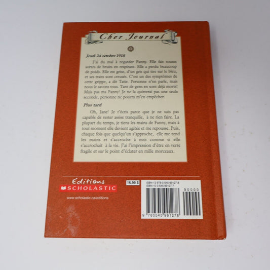 2008 Cher Journal Si je Meurs Avant le Jour Histoire Canada Grippe Espagnole HC