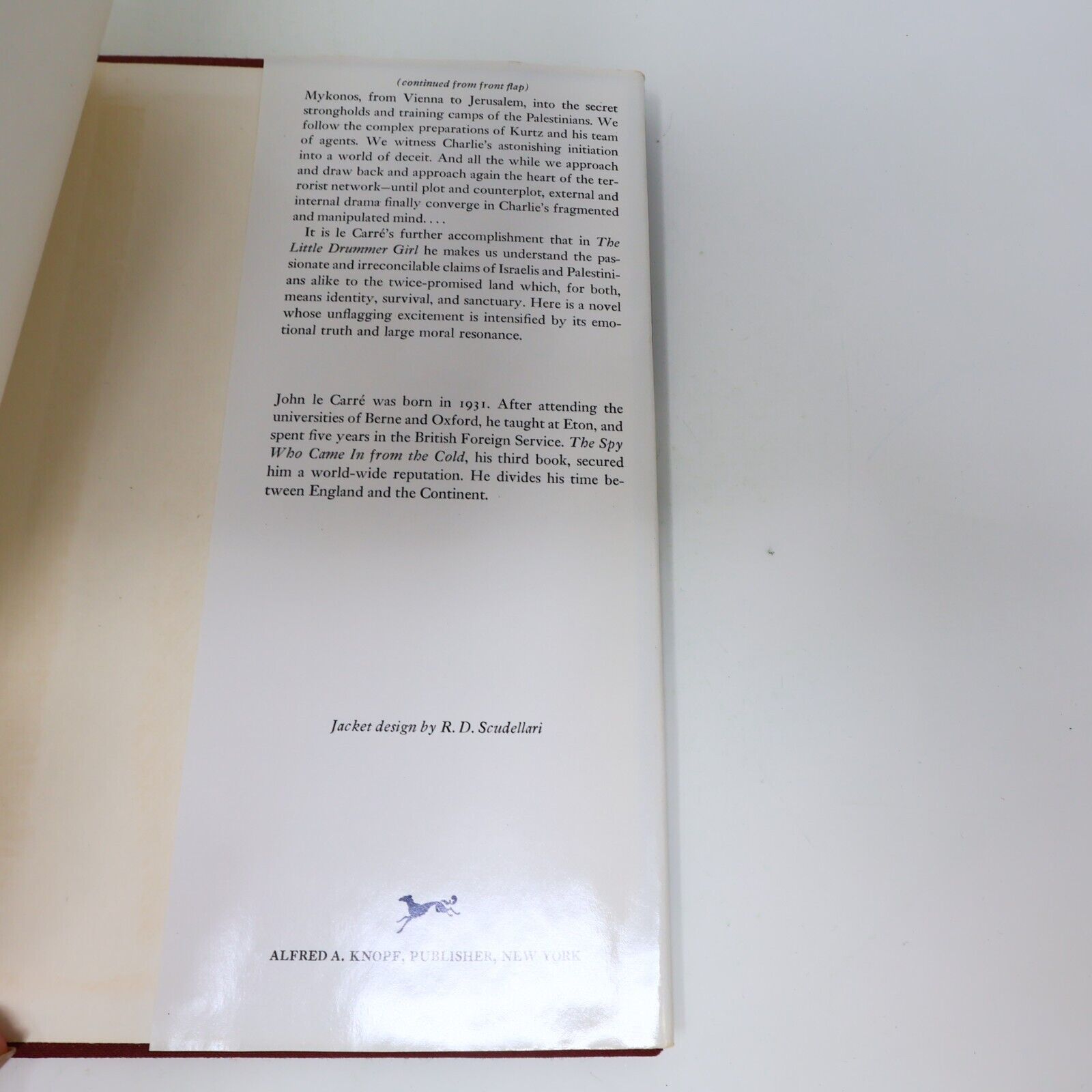 1983 The Little Drummer Girl John le Carré Knopf Hardcover Espionage Spy Book HC