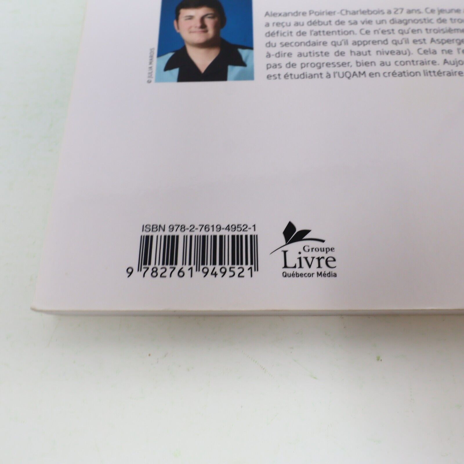 2017 Ma Vie avec l'Asperger Alexandre Poirier-Charlebois De L'homme Français Tsa