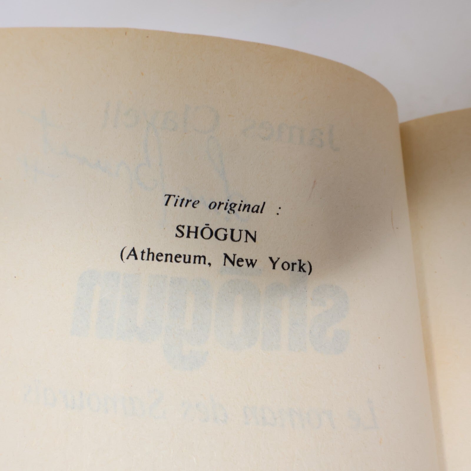 James Clavell Lot 4 Livres Shōgun/Caïd/Taï-Pan/Noble Maison Français French PB