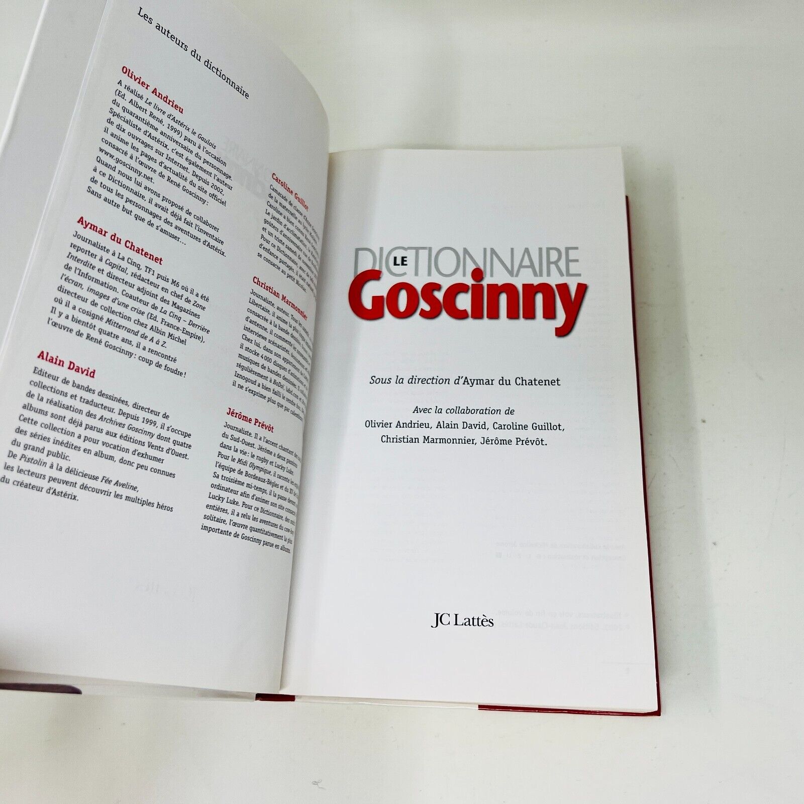 2003 Le Dictionnaire Goscinny JC Lattès Personnages Astérix/Lucky Luke/Nicolas