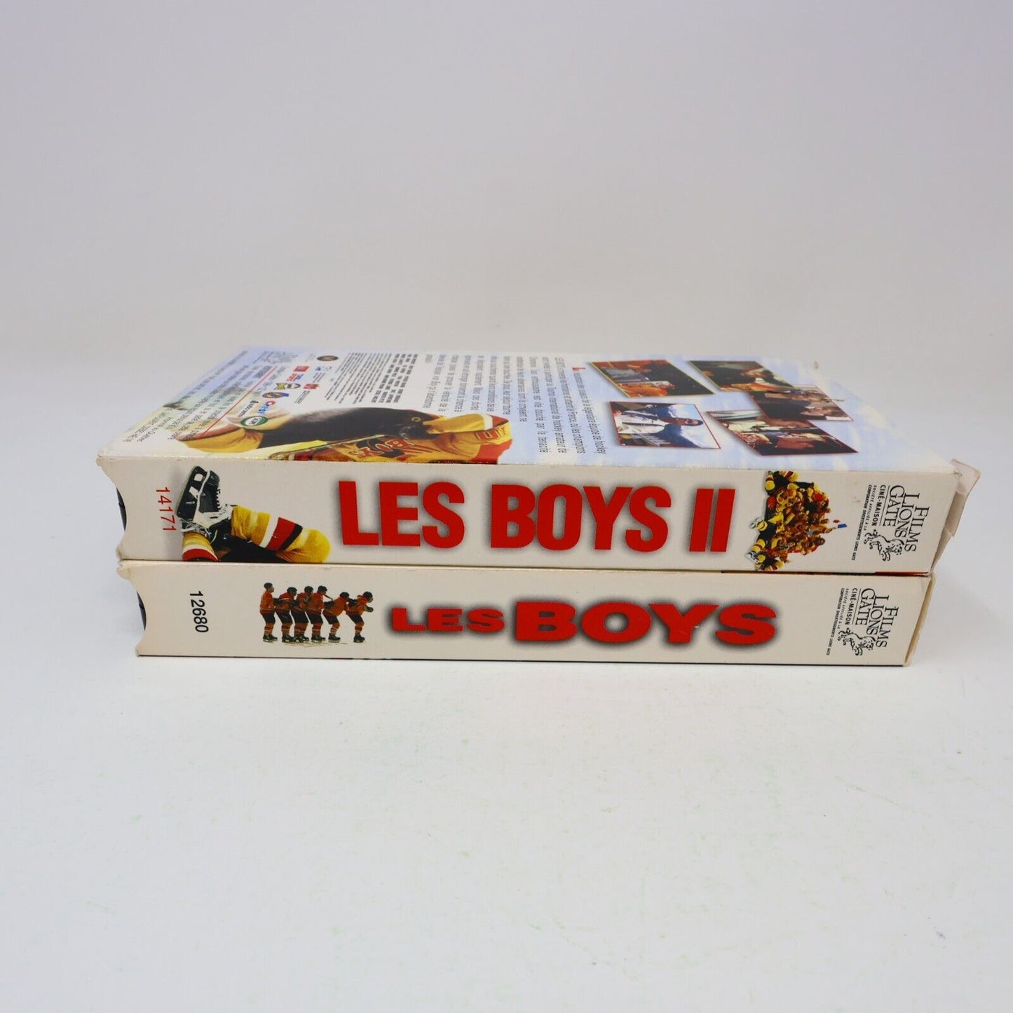 Les Boys 1 & 2 Lot VHS NTSC Testés Français Québec Comédie Hockey Rémy Girard