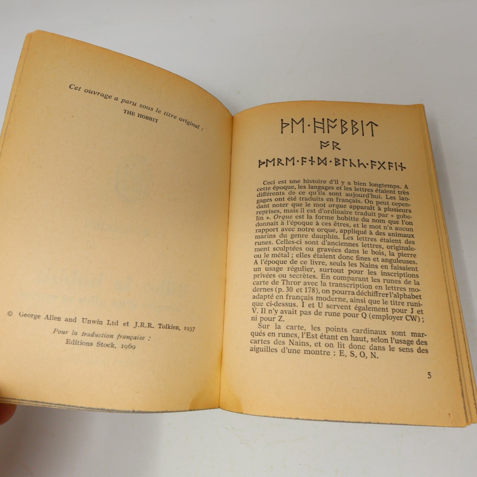 1973 Bilbo le Hobbit J.R.R. Tolkien Fantasy LOTR J'ai Lu Français Livre 70s PB