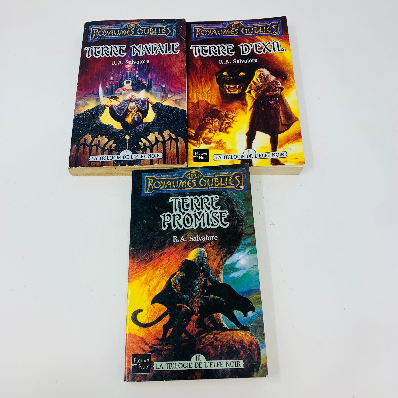 La Trilogie de l'Elfe Noir Royaumes Oubliés #4-6 Série Complète Fleuve Noir Lot