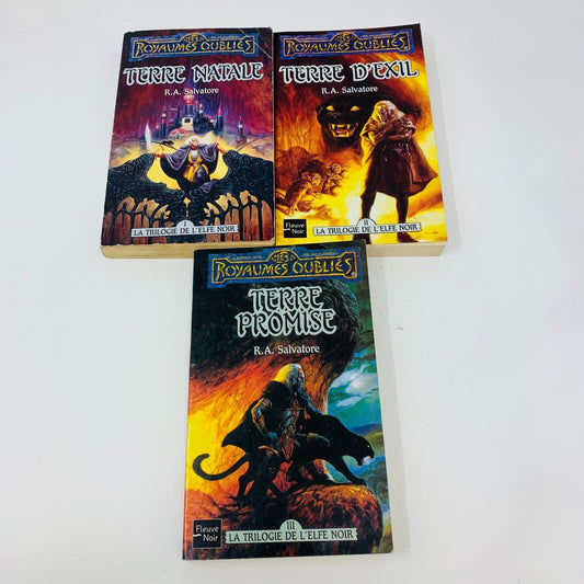La Trilogie de l'Elfe Noir Royaumes Oubliés #4-6 Série Complète Fleuve Noir Lot