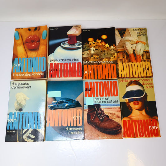 San-Antonio Lot 36 Livres Crime et Mystère Policier Thriller Fleuve Noir PB Vtg