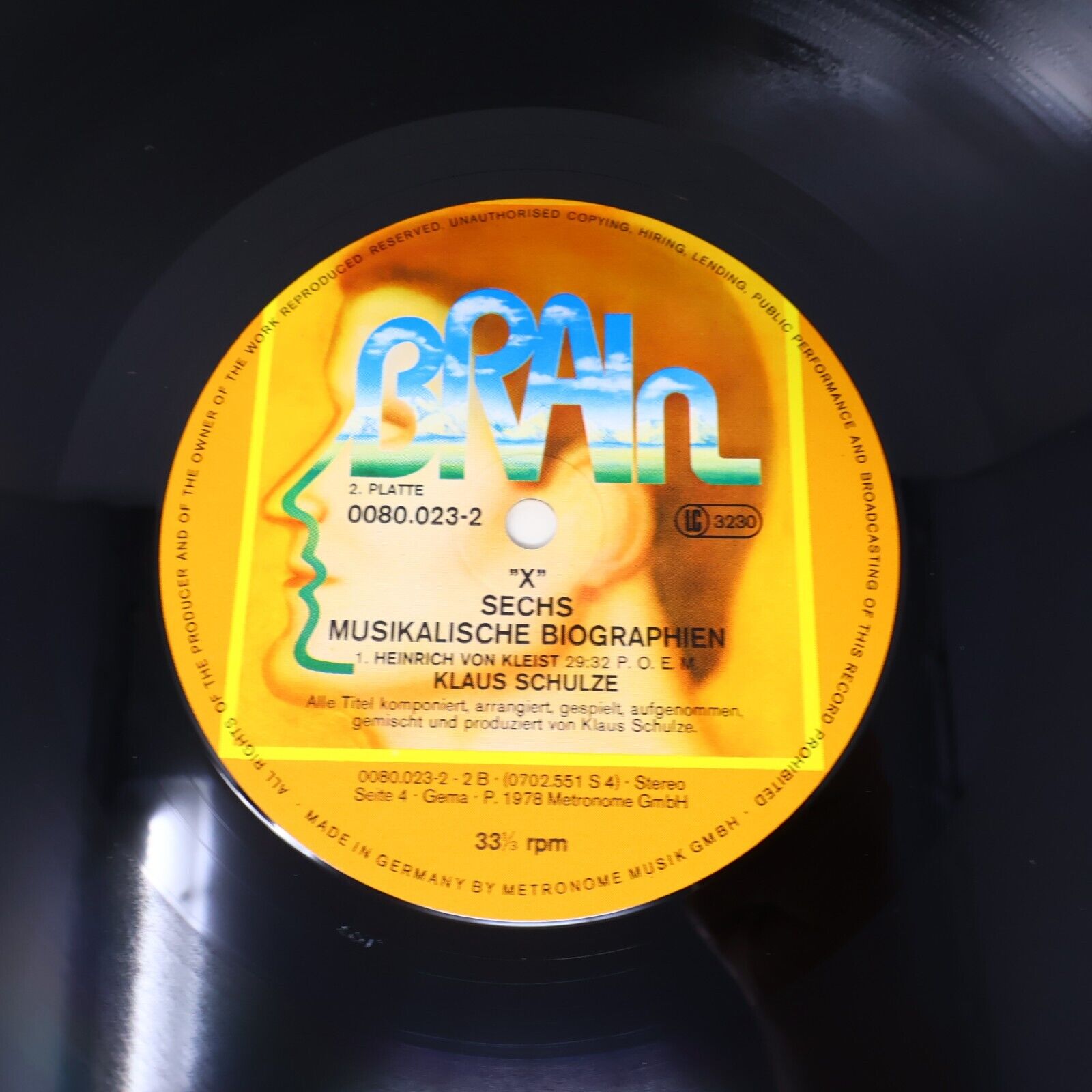 Klaus Schulze "X" 2x LP Record Vinyl 1978 Germany Brain 0080.023 Berlin-School