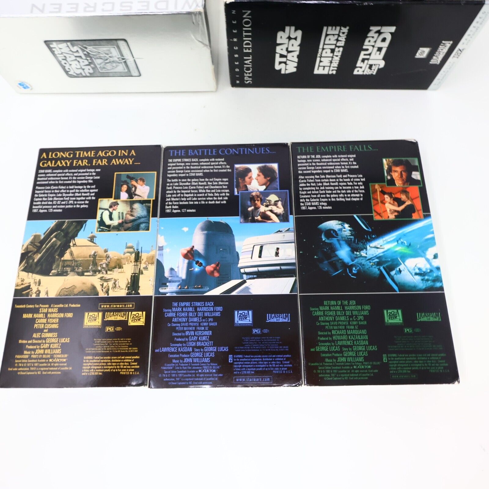Star Wars Trilogy VHS Special Platinum Widescreen Edition Tested Fox Video 1997