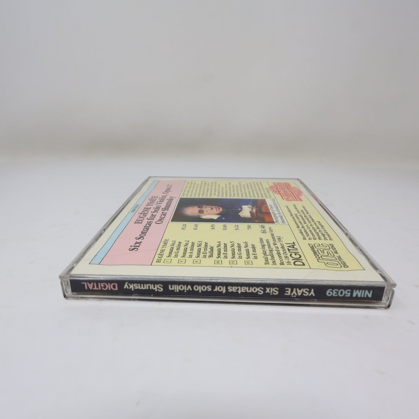 Six Sonatas For Solo Violin CD Oscar Shumsky Ysaÿe Nimbus 1986 Classical 80s