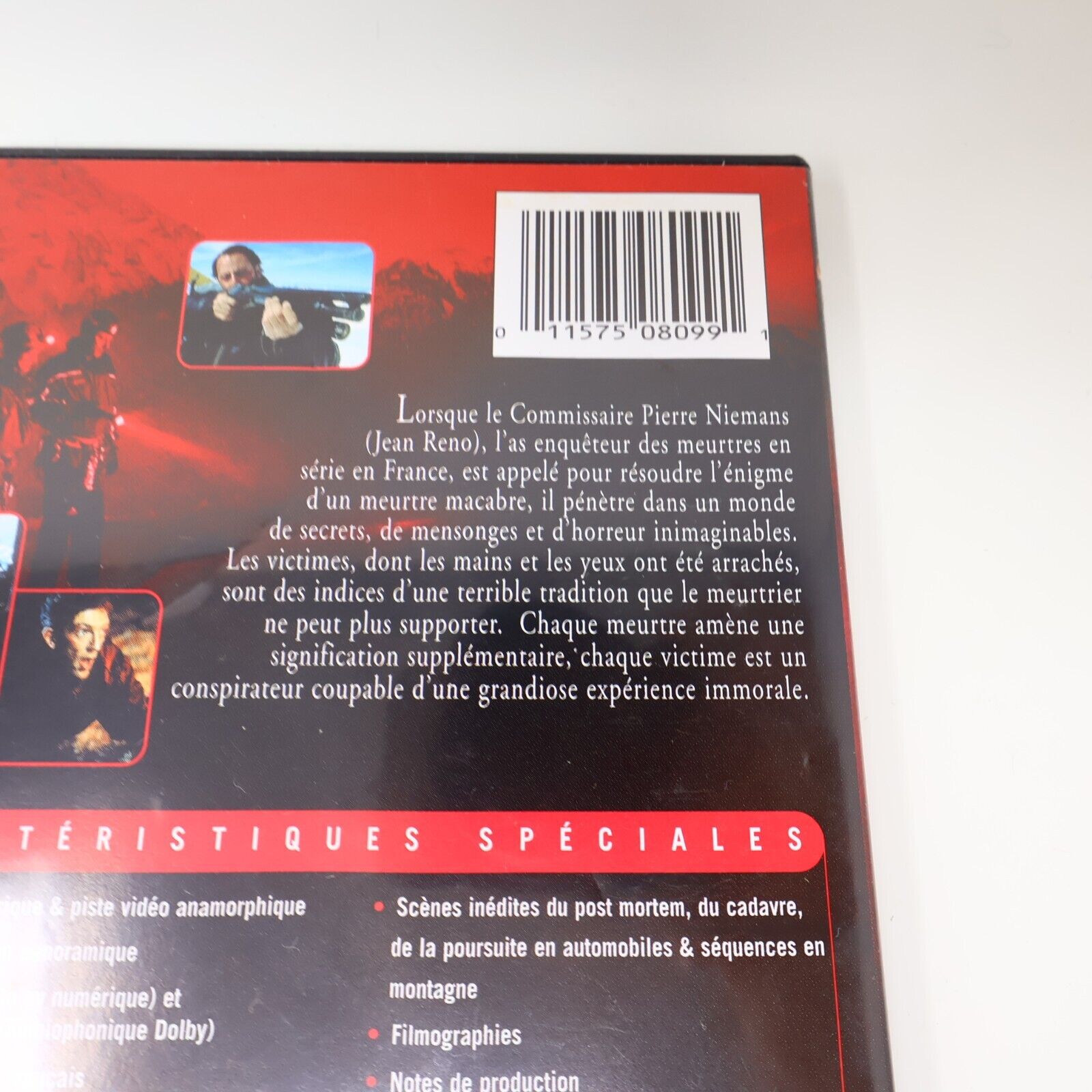 Les Rivières Pourpres DVD Testé Éditions Spéciale Jean Reno Vincent Cassel NTSC