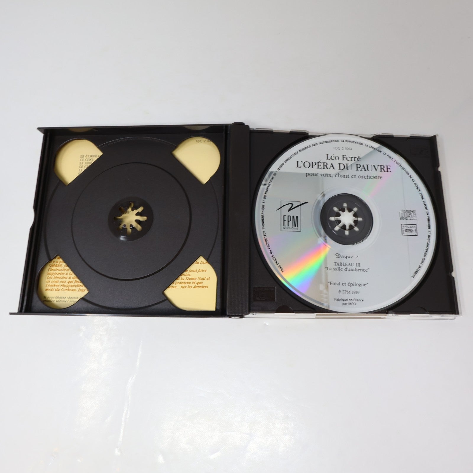 Léo Ferré Lot 4 CD Avec Le Temps/Au Théâtre Des Champs-Élysées/L'Opéra du Pauvre