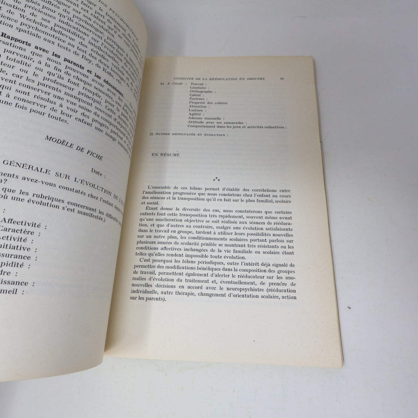 1965 La Réadaptation Scolaire par la Rééducation Psychomotrice Soubiran/Mazo 60s