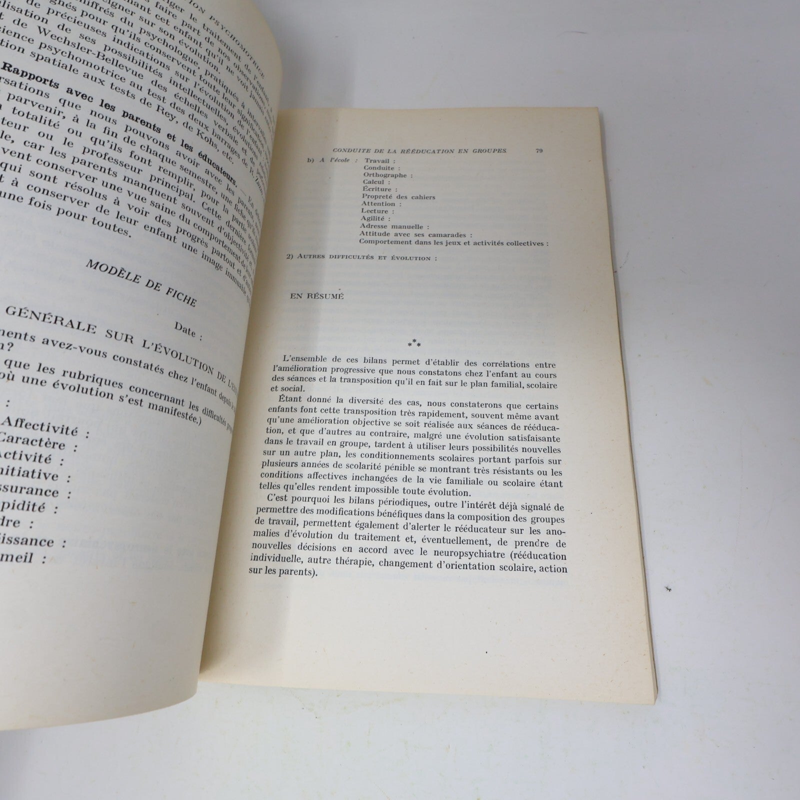 1965 La Réadaptation Scolaire par la Rééducation Psychomotrice Soubiran/Mazo 60s