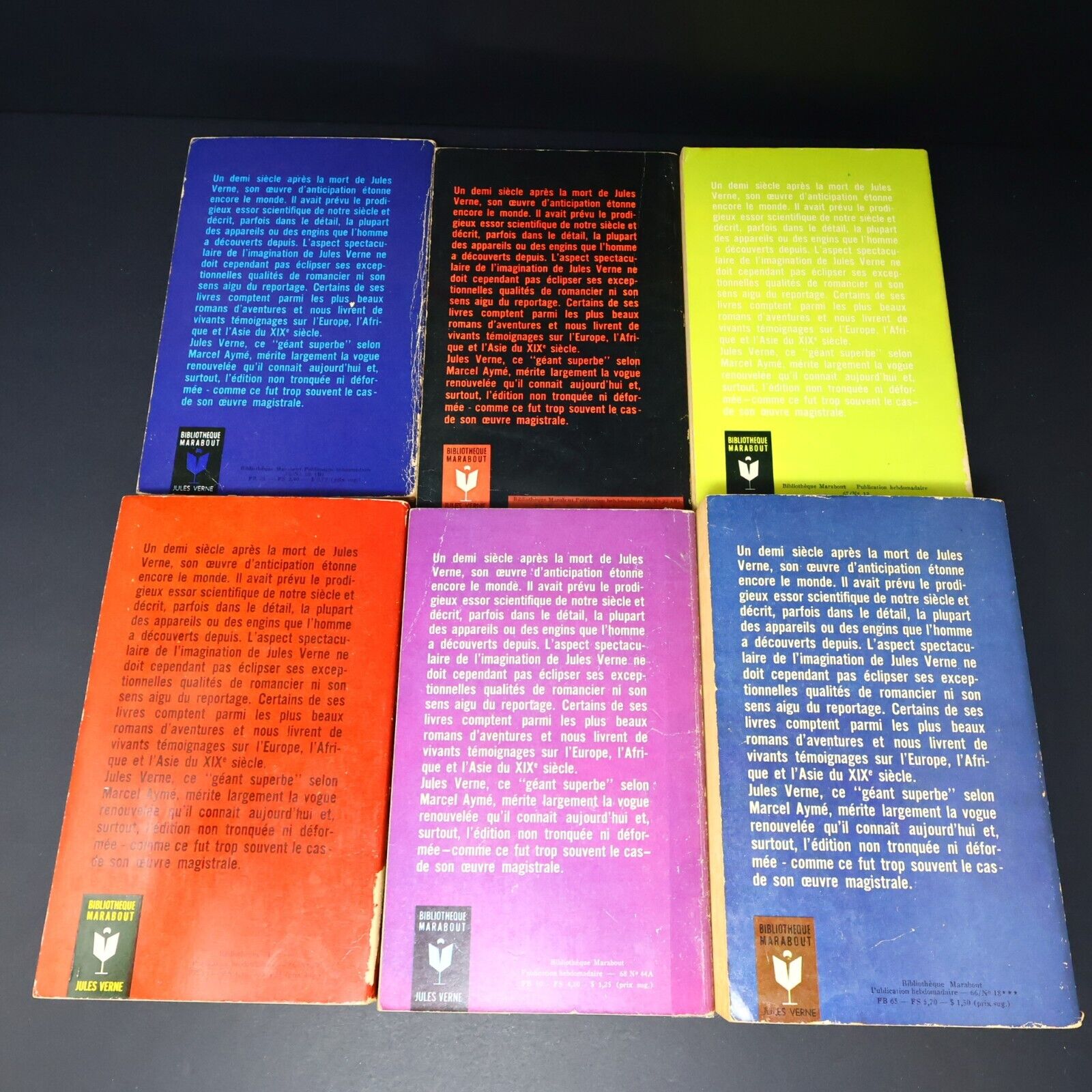 Lot 11 Livres Science-Fiction Vintage 1930-60s de Jules Verne Français French PB