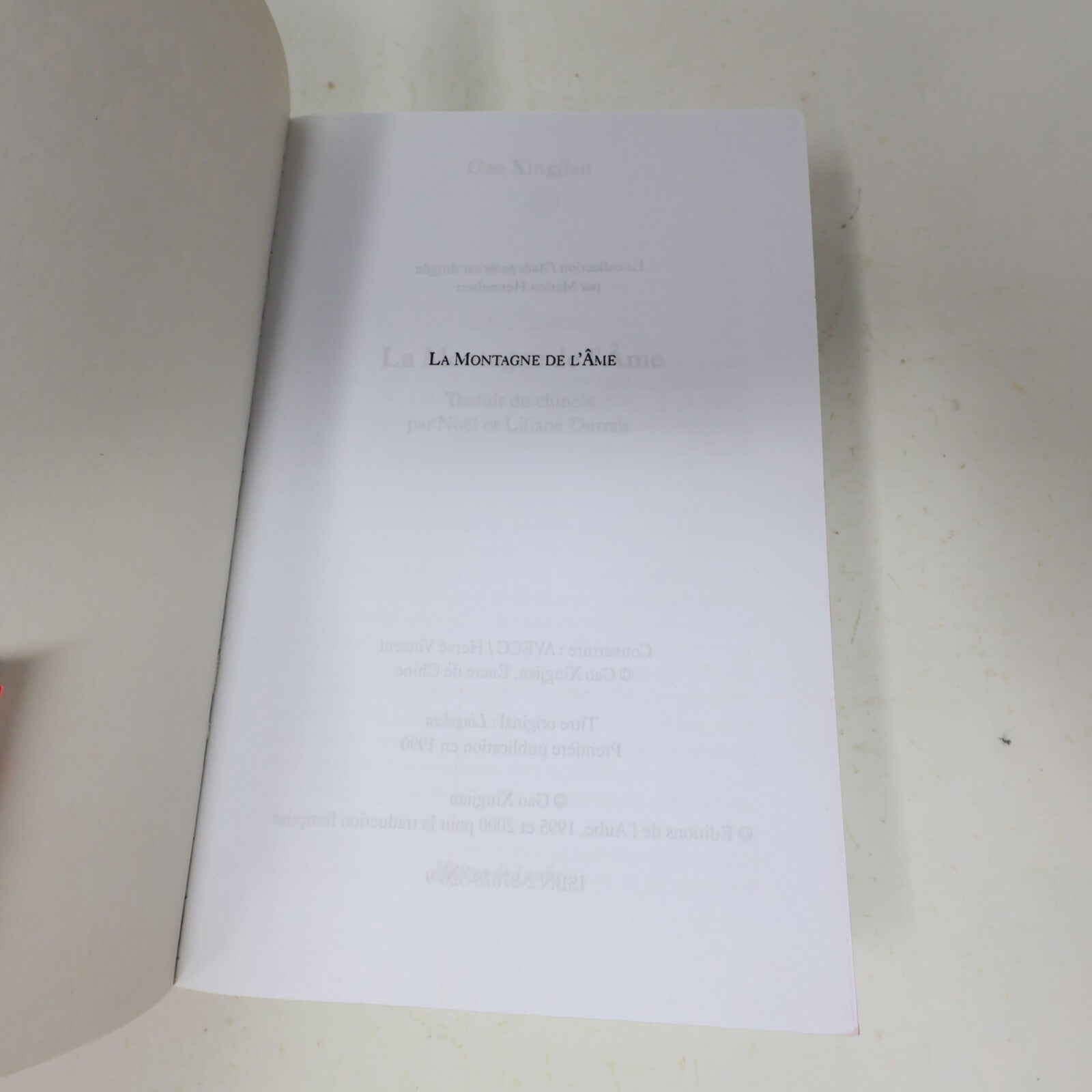 2000 La Montagne de l'Âme Gao Xingjian Editions de l'Aube Littérature Français