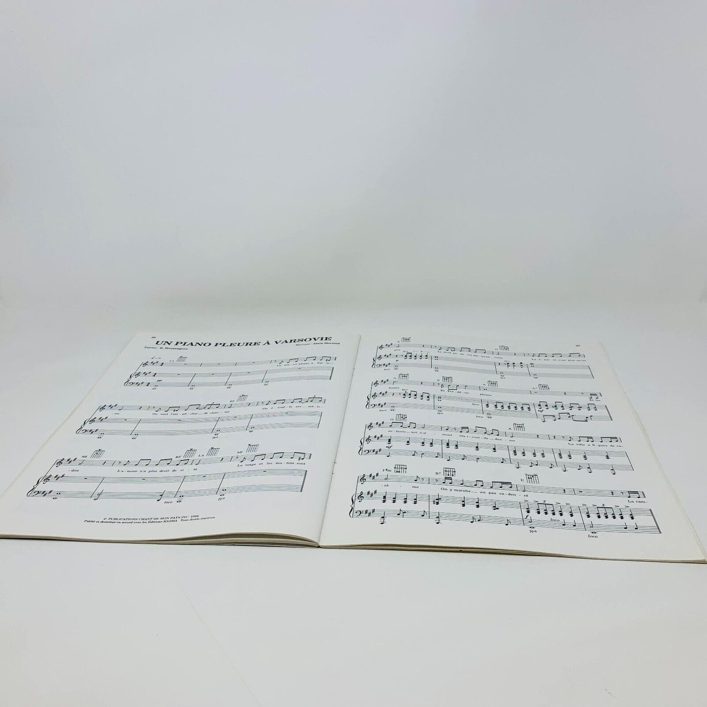 1994 Chansons de Tendresse et d'Amitié Alain Morisod Sweet People Partitions