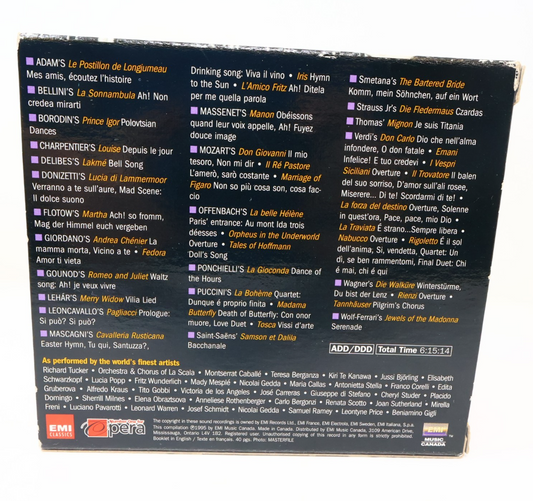 A Night At The Opera 5 CD Set Adam/Bellini/Puccini/Smetana/Massenet/Gounod EMI