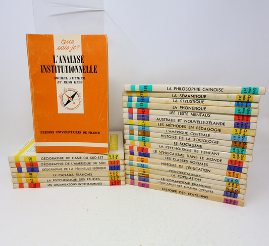 Que Sais-Je? Lot 26 Livres Éducation Géographie Société et Culture PUF Français