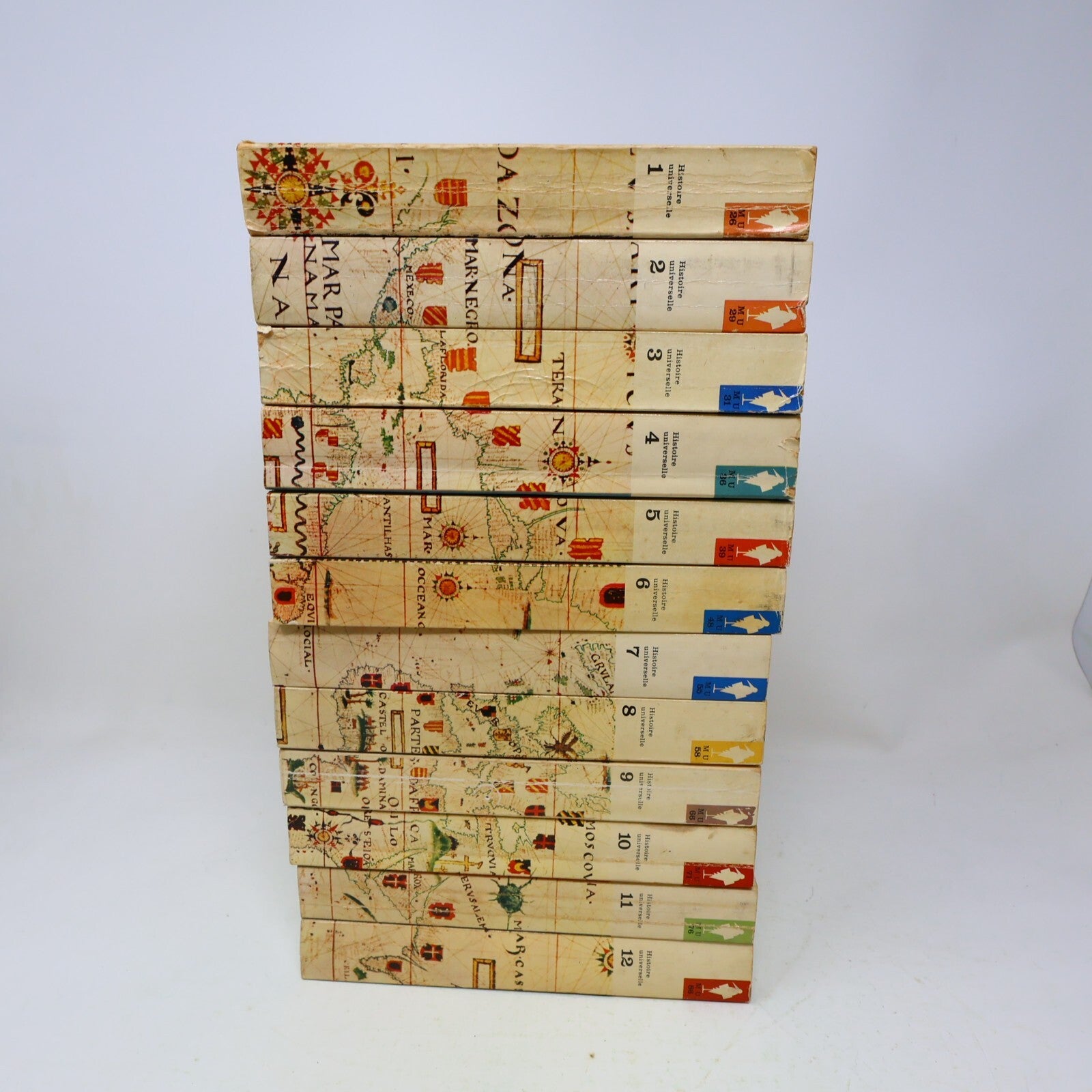 Histoire Universelle en 12 Volumes 1-12 Marabout Français Coffret Lot Livres 60s