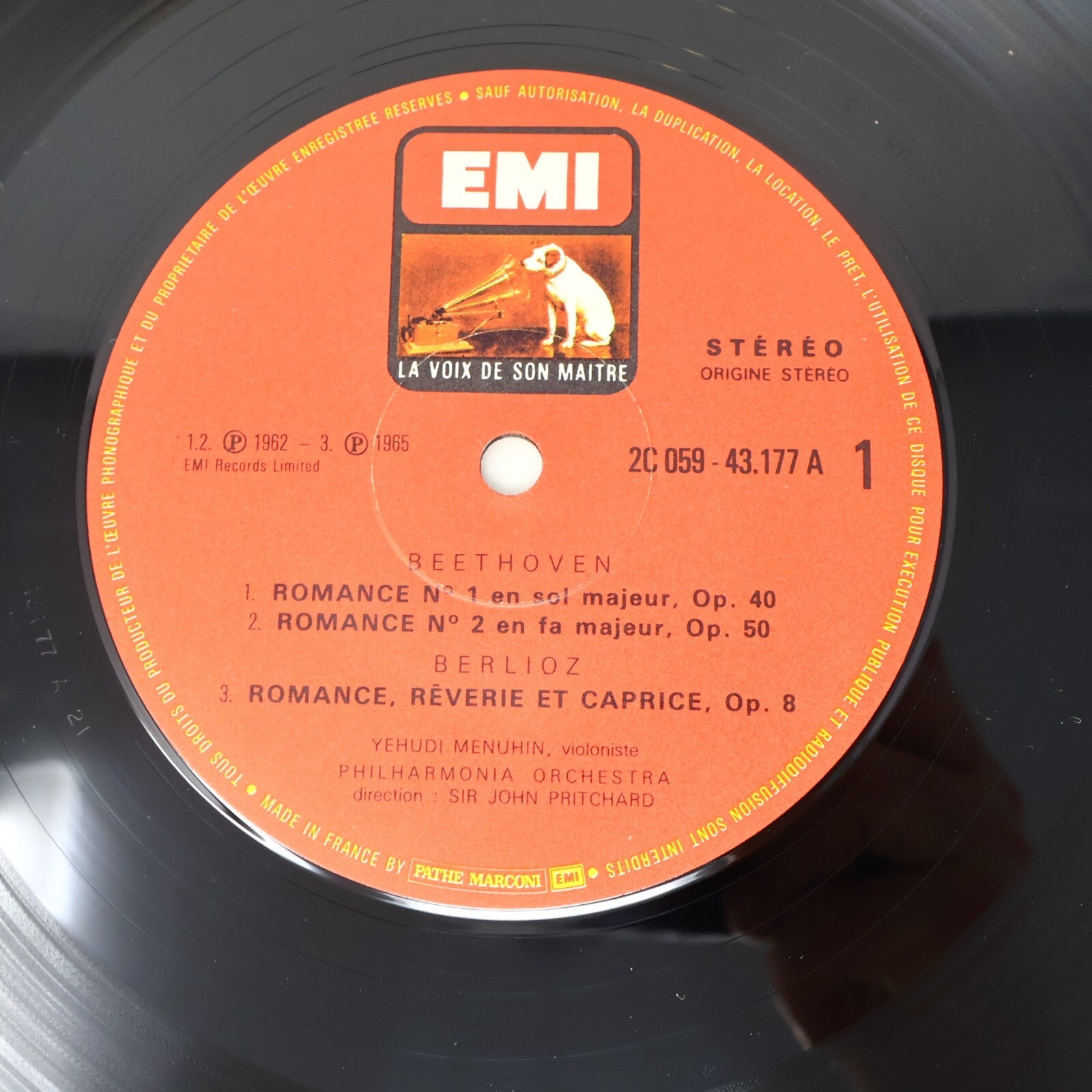 Yehudi Menuhin Eugene Goossens Pritchard Philharmonia Disque Record C 059-43177