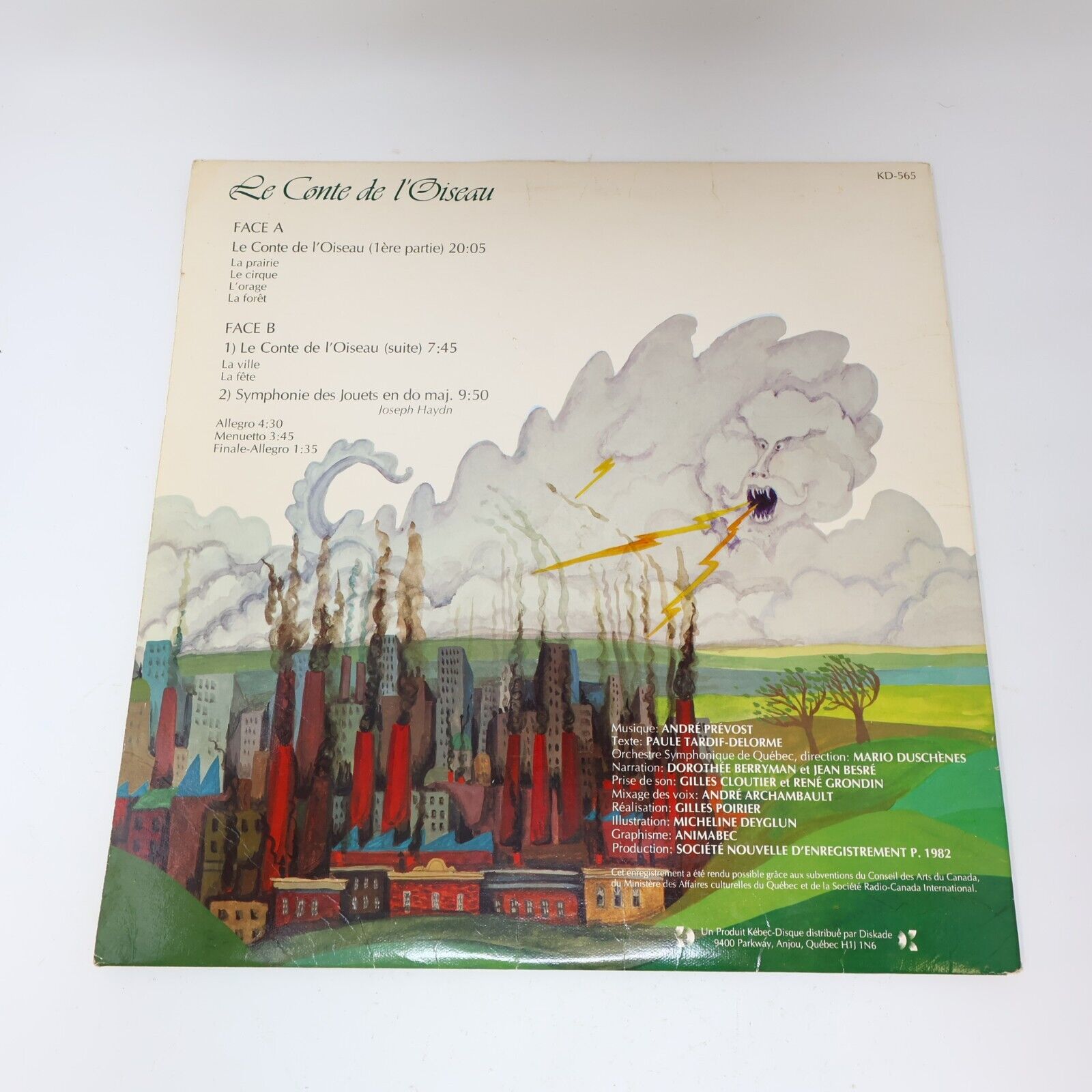 Le Conte De L'Oiseau André Prévost OSQ LP Disque Jean Besré Dorothy Berryman