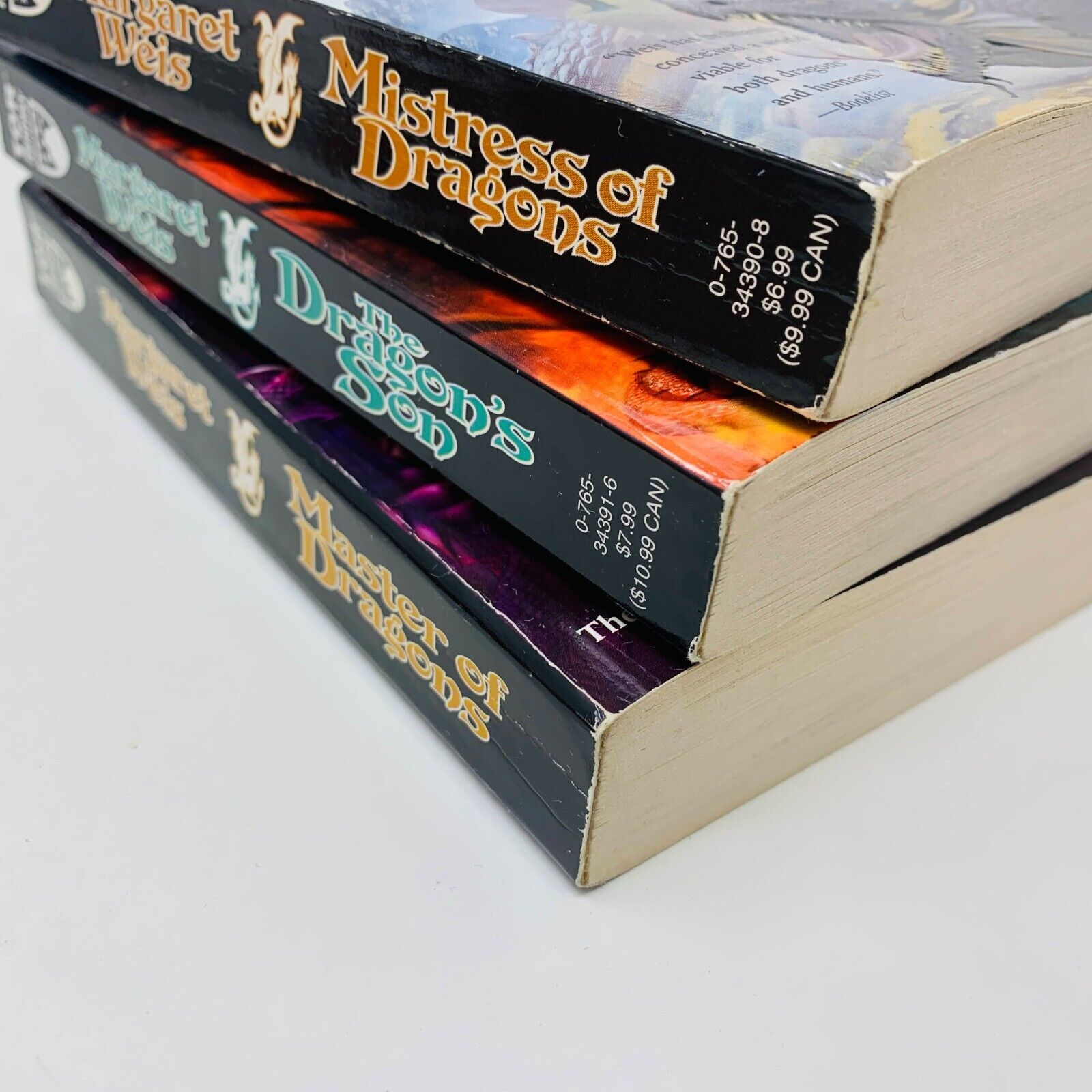 The Dragonvarld Trilogy TOR Margaret Weis Complete Set Lot Mistress of Dragons